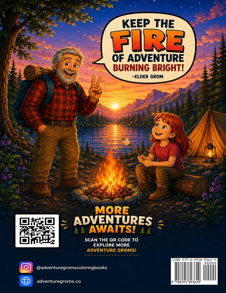 Camping Coloring Book for Kids & Adults | Adventure Groms | 50 Pages