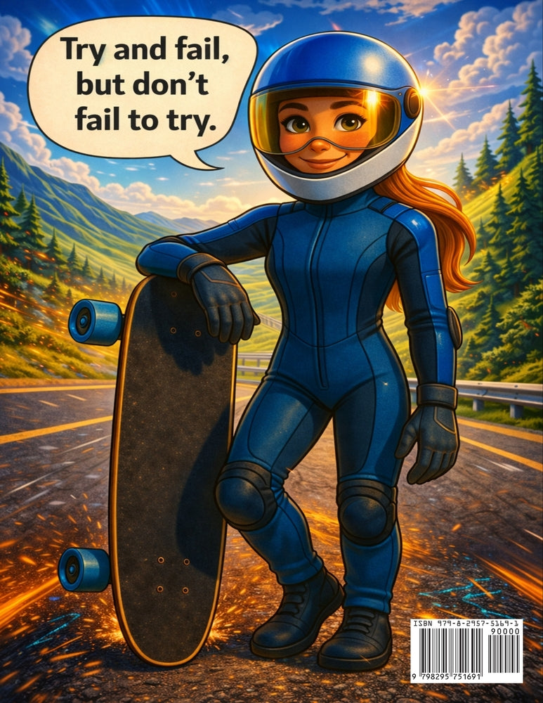 Downhill Skateboarding Coloring Book for Kids & Adults | Adventure Groms | 50 Pages