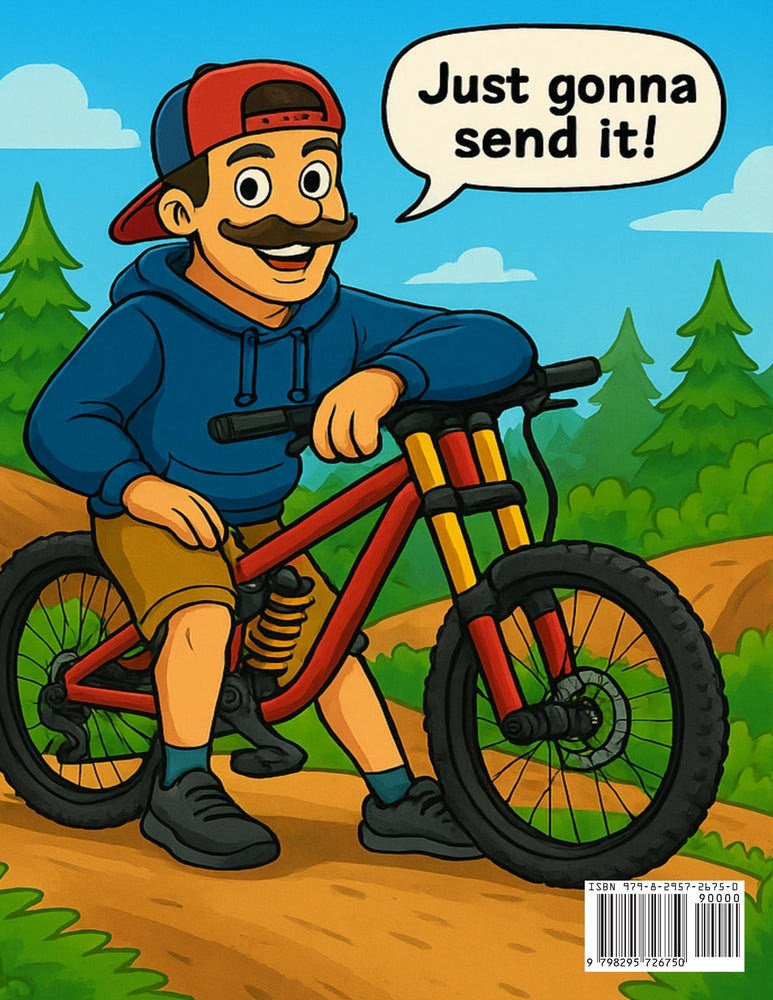 Mountain Biking Coloring Book for Kids & Adults | Adventure Groms | 90 Pages