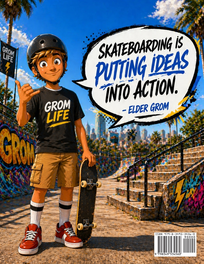 Skateboarding Coloring Book for Kids & Adults | Adventure Groms | 50 Pages