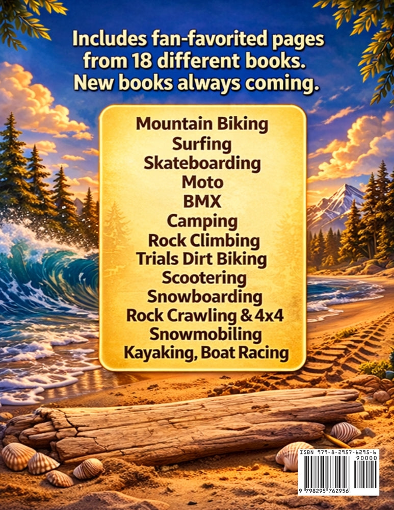 Ultimate Adventure Coloring Book for Kids & Adults | Adventure Groms | 86 Pages